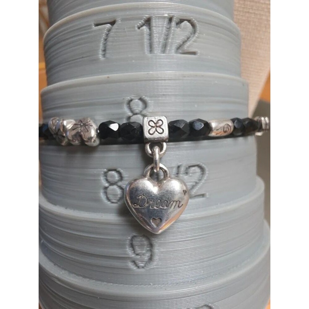 Brighton Faceted Black Beads, flowers & hearts